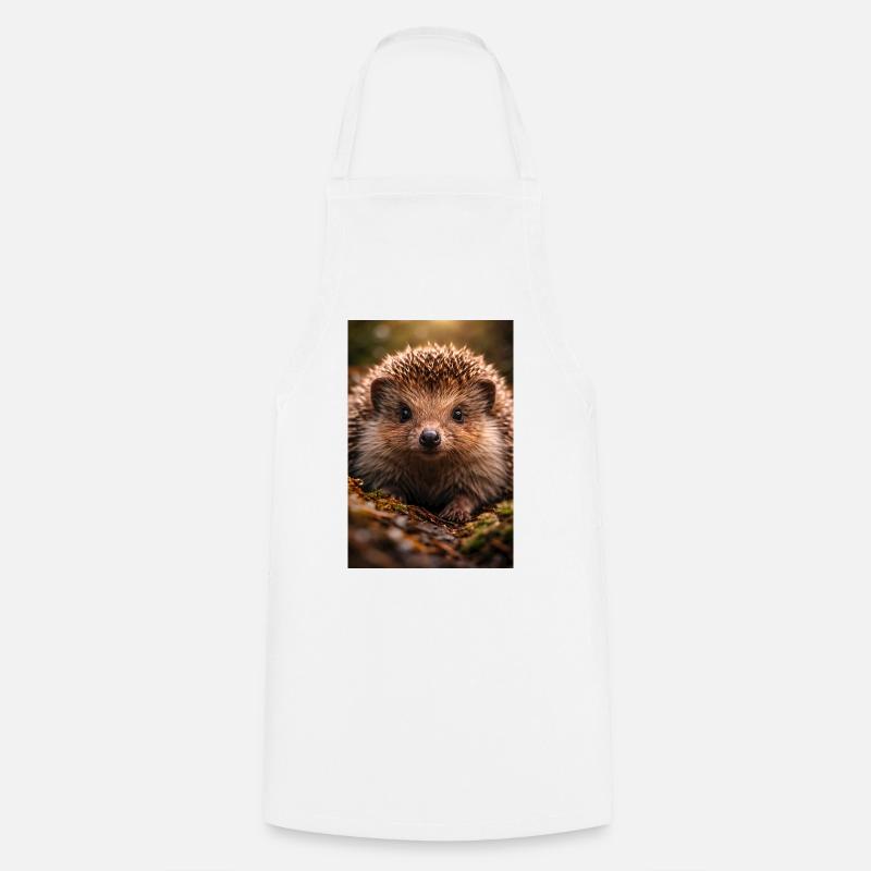 Close hedgehog eyes - Cooking Apron - white