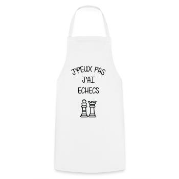 I Can't I Have Chess Humor Club - Cooking Apron - white - Front - AI Model Male 185 dark (185cm)