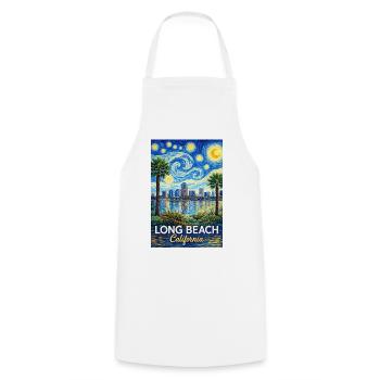 Long Beach California - Kochschürze - Weiß - Vorne - AI Model Male 185 dark (185cm)