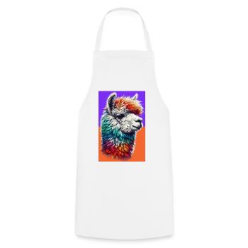 Alpaca - Cooking Apron - white - Front - AI Model Male 185 dark (185cm)