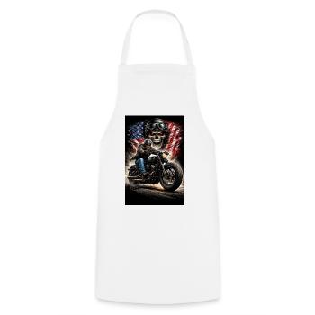 Freedom spirit - Cooking Apron - white - Front - AI Model Male 185 dark (185cm)
