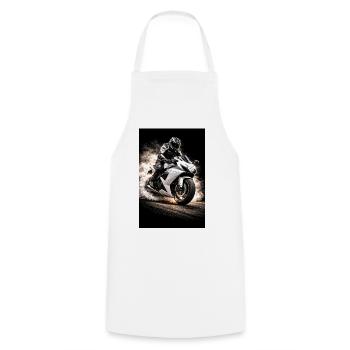 Smoke Engine  - Tablier de cuisine - blanc - Devant - AI Model Male 185 dark (185cm)