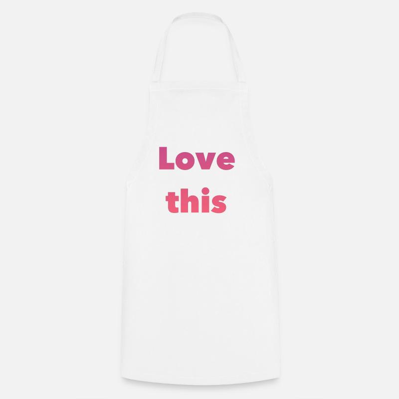 Love this gradient typography - Cooking Apron - white