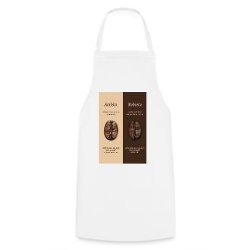 Arabica vs Robusta Coffee Guide Poster - Kochschürze - Weiß - Vorne - AI Model Male 185 dark (185cm)