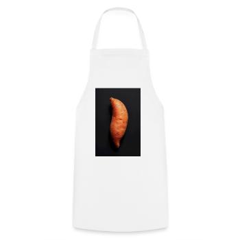 Sweet Potato Noir on Black - Cooking Apron - white - Front - AI Model Male 185 dark (185cm)