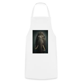 Éléphant d’ivoire nocturne - Tablier de cuisine - blanc - Devant - AI Model Male 185 dark (185cm)