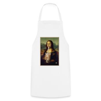 Mona Sip Bubble Tea Portrait - Cooking Apron - white - Front - AI Model Male 185 dark (185cm)