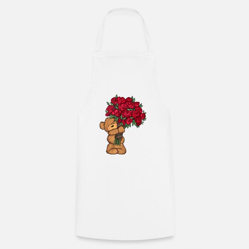 Baer_Blumen - Cooking Apron - white