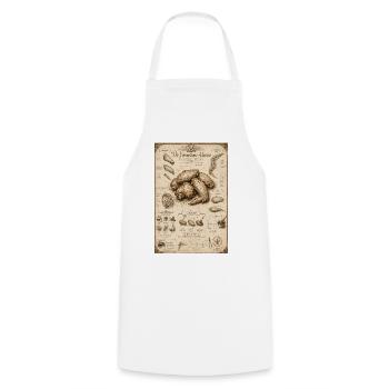 Vintage Tubers Anatomy Diagram - Cooking Apron - white - Front - AI Model Male 185 dark (185cm)