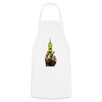 Nadel & Neon Medizin Tattoo - Kochschürze - Weiß - Vorne - AI Model Male 185 dark (185cm)