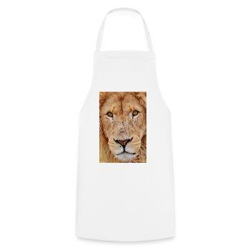 Lion Portrait - Cooking Apron - white - Front - AI Model Male 185 dark (185cm)