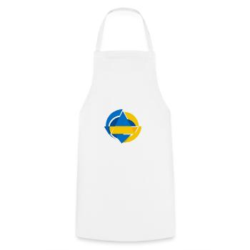 Ukraine Design Ukraine Flag Sunflower Wheat Map - Kochschürze - Weiß - Vorne - AI Model Male 185 dark (185cm)