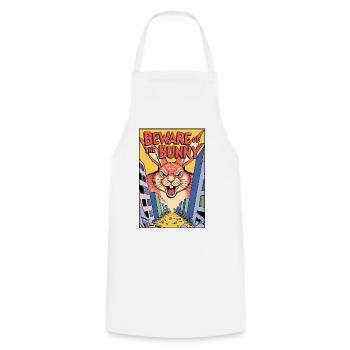 Avertissement concernant la bande dessinée du lapin - Tablier de cuisine - blanc - Devant - AI Model Male 185 dark (185cm)