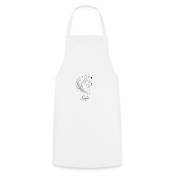 Cat Moon Plants Line Cat Lover Design - Tablier de cuisine - blanc - Devant - AI Model Male 185 dark (185cm)