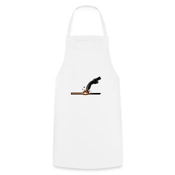 Welder Sparks Metal Industry Work Pride - Cooking Apron - white - Front - AI Model Male 185 dark (185cm)
