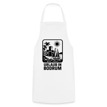 Bodrum Türkei Urlaub - Kochschürze - Weiß - Vorne - AI Model Male 185 dark (185cm)