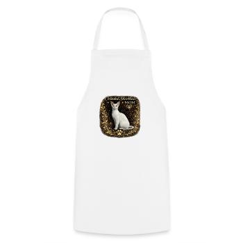Décoration Orientale Shorthair Maman Chat - Tablier de cuisine - blanc - Devant - AI Model Male 185 dark (185cm)
