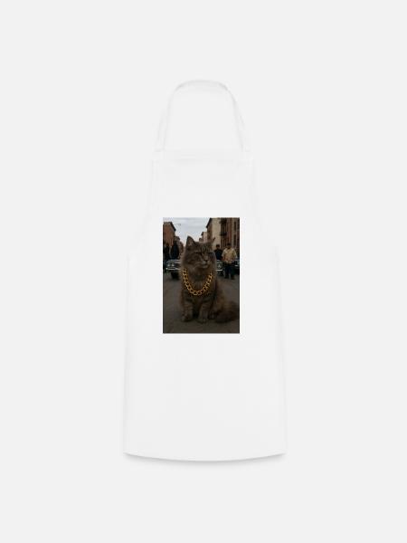 Gangsta Cat - Kochschürze - Weiß