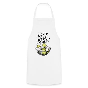 ES IST EIN BALL! - Kochschürze - Weiß - Vorne - AI Model Male 185 dark (185cm)