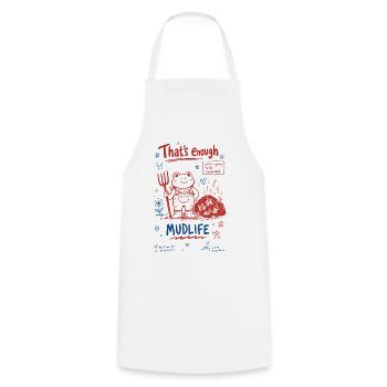 Urban Gardening Thats Enough Mudlife - Cooking Apron - white - Front - AI Model Male 185 dark (185cm)