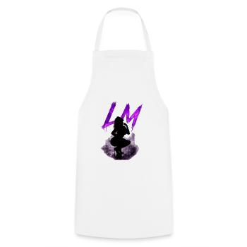 Seductive silhouette - Cooking Apron - white - Front - AI Model Male 185 dark (185cm)