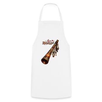 Love Dedgeredoo 1 - Cooking Apron - white - Front - AI Model Male 185 dark (185cm)