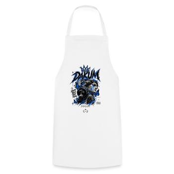 DAKUM Blue Street Art Mystery - Cooking Apron - white - Front - AI Model Male 185 dark (185cm)