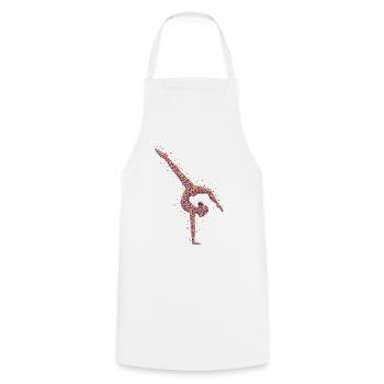 Turnerin Gymnastik Handstand Bodengang - Kochschürze - Weiß - Vorne - AI Model Male 185 dark (185cm)