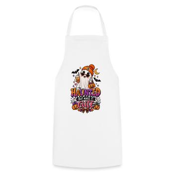 Haunted But Make It Cute Halloween - Cooking Apron - white - Front - AI Model Male 185 dark (185cm)