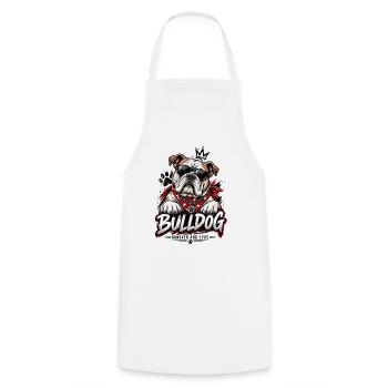 Bulldog-Liebhaber Vintage Dog-Design - Kochschürze - Weiß - Vorne - AI Model Male 185 dark (185cm)