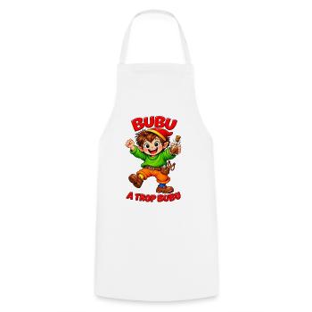 Bubu a trop bubu - Tablier de cuisine - blanc - Devant - AI Model Male 185 dark (185cm)