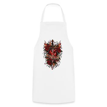 Wild Heart – Tattoo Edition - Cooking Apron - white - Front - AI Model Male 185 dark (185cm)