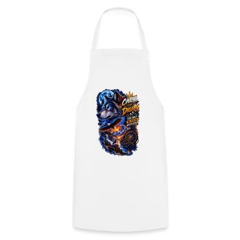 Chase Your Dreams Wolf Wilderness - Cooking Apron - white - Front - AI Model Male 185 dark (185cm)