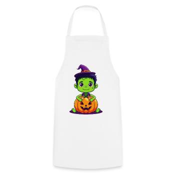 Halloween-Kind - Kochschürze - Weiß - Vorne - AI Model Male 185 dark (185cm)