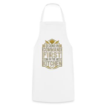 Sous Chef Second In Command First Kitchen Staff - Kochschürze - Weiß - Vorne - AI Model Male 185 dark (185cm)