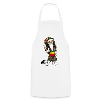 Hermine-Reggae - Kochschürze - Weiß - Vorne - AI Model Male 185 dark (185cm)