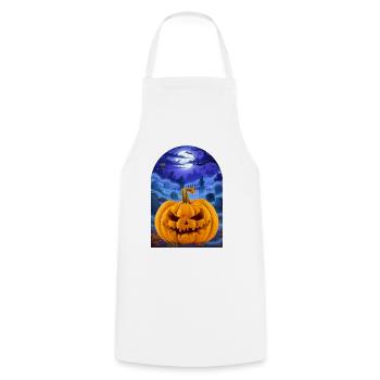 Halloween Pumpkin - Kochschürze - Weiß - Vorne - AI Model Male 185 dark (185cm)