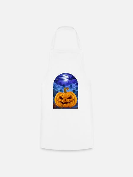 Halloween Pumpkin - Kochschürze - Weiß