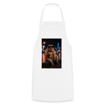 Urban Coffee Capybara - Kochschürze - Weiß - Vorne - AI Model Male 185 dark (185cm)