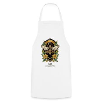 TOTEM BEE Gemeinschaft - Kochschürze - Weiß - Vorne - AI Model Male 185 dark (185cm)