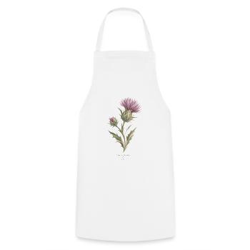 Wildblumen im Aquarell - Kochschürze - Weiß - Vorne - AI Model Male 185 dark (185cm)