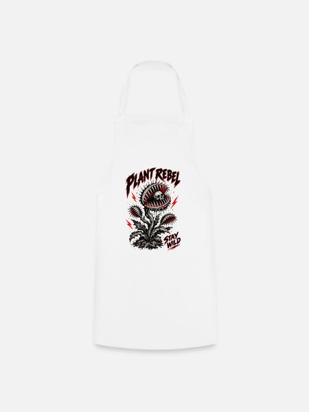 Plant Rebel Skull Bloom - Kochschürze - Weiß