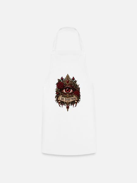 Ich sehe alles: Gothic Eye - Kochschürze - Weiß