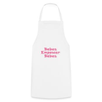 Babes Empower Babes Entreprise De Mère Célibataire - Tablier de cuisine - blanc - Devant - AI Model Male 185 dark (185cm)