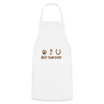 Dog horse riding riding horse and dog - Cooking Apron - white - Front - AI Model Male 185 dark (185cm)