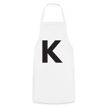 K - Cooking Apron - white - Front - AI Model Male 185 dark (185cm)