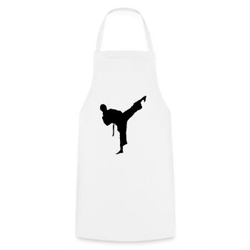 taekwondo_10 - Kochschürze - Weiß - Vorne - AI Model Male 185 dark (185cm)