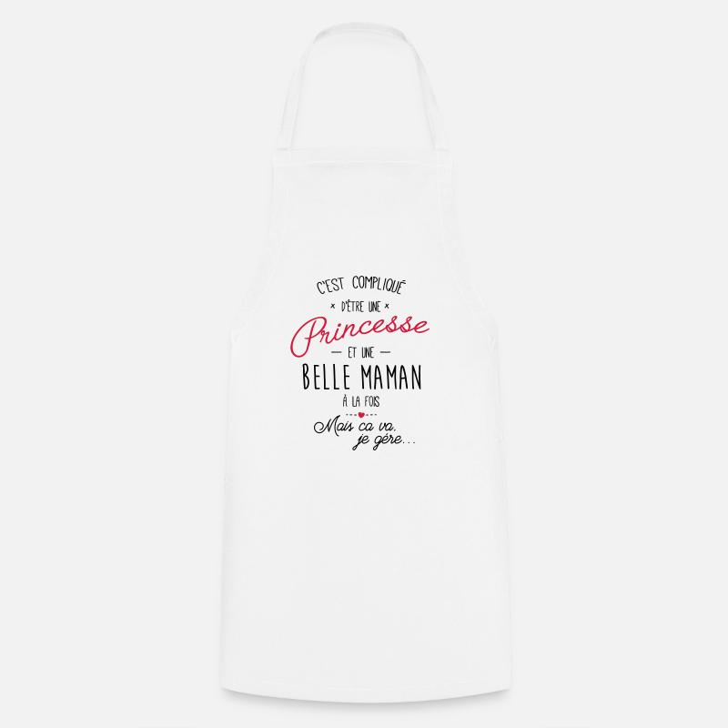 princesse et belle maman - Tablier de cuisine - blanc