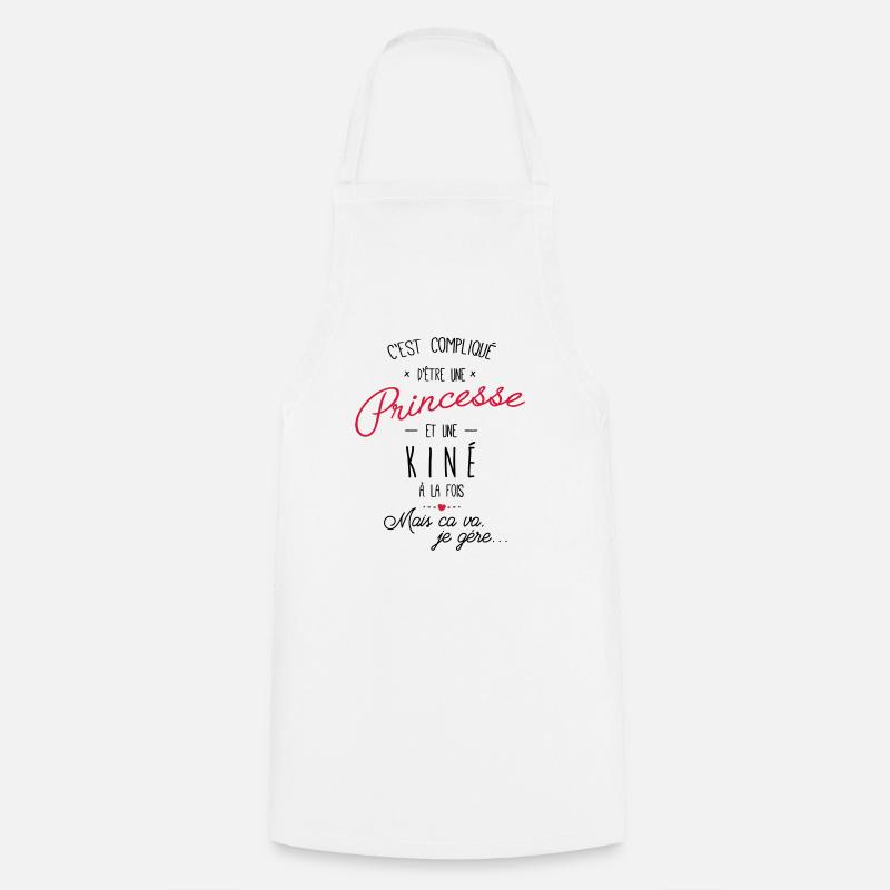 Princesse et Kiné - Tablier de cuisine - blanc
