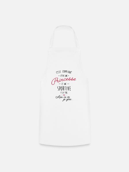 Princesse et sportive - Tablier de cuisine - blanc